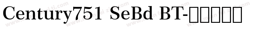 Century751 SeBd BT字体转换